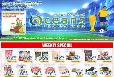 Oceans Fresh Food Market (Mississauga) Flyer June 19 to 25