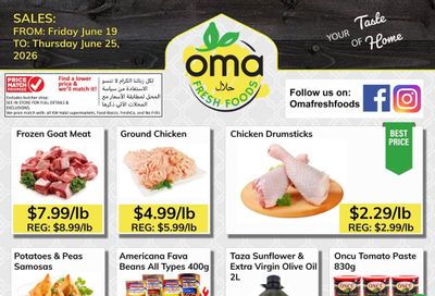 Oma Fresh Foods Flyer June 19 to 25