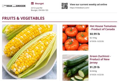 Mike Dean Local Grocer Flyer June 18 to 25