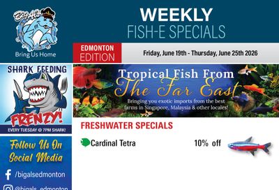 Big Al's (Edmonton) Weekly Specials June 19 to 25