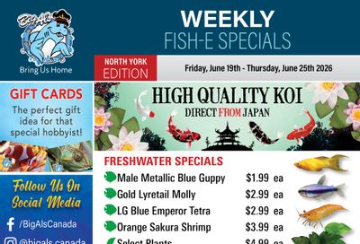 Big Al's (North York) Weekly Specials June 19 to 25