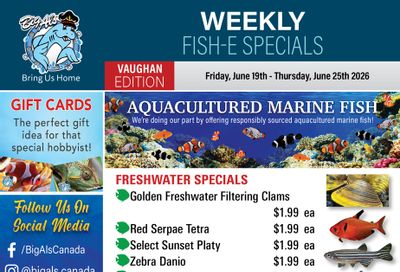 Big Al's (Vaughan) Weekly Specials June 19 to 25