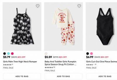 The Children’s Place and Gymboree Canada: 60% off Almost Everything + 80% off Clearance
