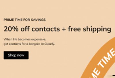 Clearly Canada: 20% off Contacts + Free Shipping + up to 70% off Frames + More