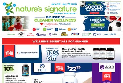 Nature's Signature Flyer June 25 to July 22
