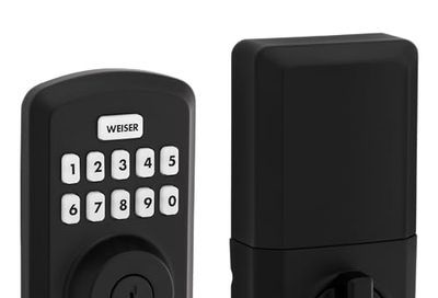 Weiser Powerbolt 3 Matte Black Keyless Entry Door Lock/Deadbolt Lock, 10-Button Keypad Door Lock with Auto Lock and 12-Month Battery Life, Electronic Door Locks for Front Door, Home Décor $57.15 (lowest)