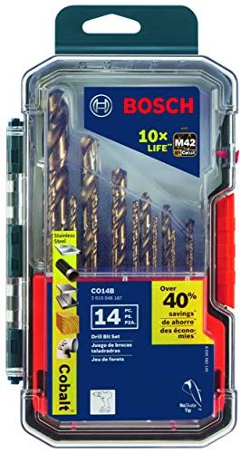 Bosch CO14B 14 Pc. Cobalt M42 Drill Bit Set $44.15 (lowest)