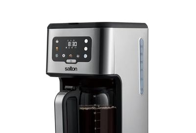 Salton Stainless Steel Digital Coffee Maker – 14 Cup | Hot & Iced Coffee Modes | 24-Hour Timer | LED Touchscreen Display | Reusable Filter | Anti-Drip Function | Keep Warm Plate $83.02 (lowest)