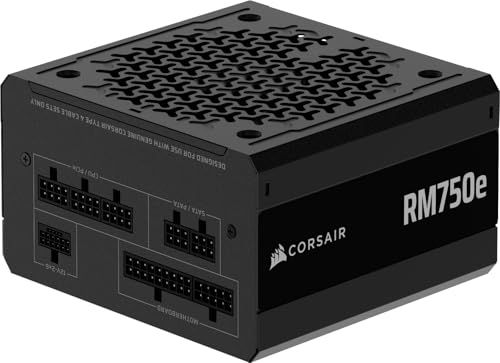 CORSAIR RM750e (2025) Fully Modular Low-Noise ATX Power Supply with 12V-2x6 Cable – ATX 3.1 & PCIe 5.1 Compliant, Cybenetics Gold Efficiency, 105°C-Rated Capacitors, Modern Standby Mode £114.98 (lowest)