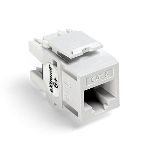 Leviton 61110-OW6 Extreme Cat 6 QuickPort Connector, Pack of 10, White