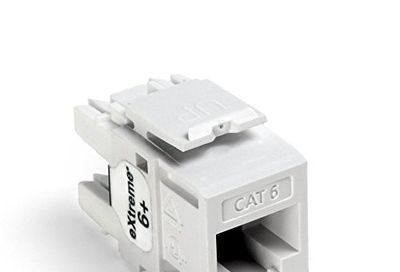 Leviton 61110-OW6 Extreme Cat 6 QuickPort Connector, Pack of 10, White