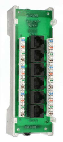 Leviton 6-Port Voice and Data Module Category 5, Bracket, 47605-C5B