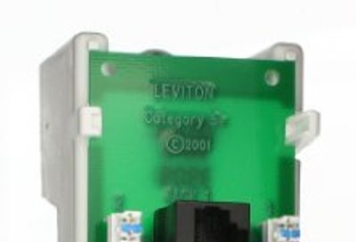 Leviton 6-Port Voice and Data Module Category 5, Bracket, 47605-C5B