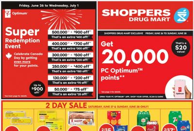 Shoppers Drug Mart Canada: Super Redemption Event up to $900 Off June 26th – July 1st