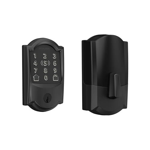 Schlage Encode Plus Smart Wi-Fi Lock for Front Door, Keyless Entry Deadbolt, Unlock with Apple Watch, Built-in WiFi and App Control, Easy Install, Alexa & Apple HomeKit Compatible, Matte Black