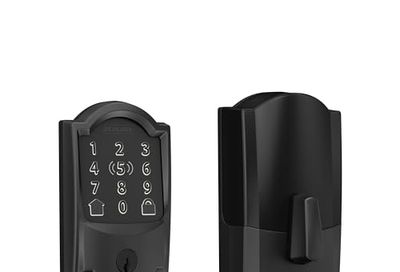 Schlage Encode Plus Smart Wi-Fi Lock for Front Door, Keyless Entry Deadbolt, Unlock with Apple Watch, Built-in WiFi and App Control, Easy Install, Alexa & Apple HomeKit Compatible, Matte Black