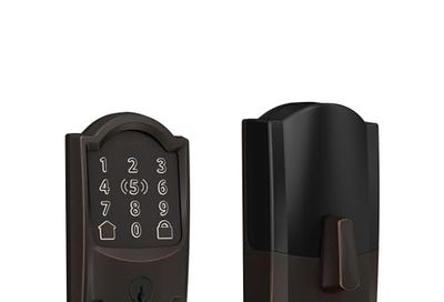Schlage Encode Plus Smart Wi-Fi Lock for Front Door, Keyless Entry Deadbolt, Unlock with Apple Watch, Built-in WiFi and App Control, Easy Install, Alexa & Apple HomeKit Compatible, Aged Bronze
