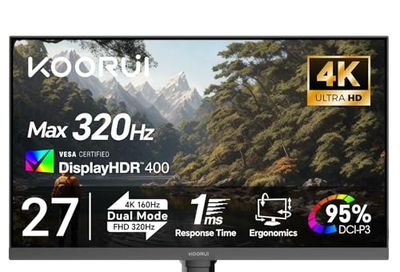 [Monitor] KOORUI 27 Inch 4K UHD Gaming Monitor, IPS Display, 160Hz/320Hz Dual Mode, HDMI 2.1, 1ms Response, Adaptive Sync, PIP/PBP, G2741L ($599.99 - $340 = $259.99) [Amazon]