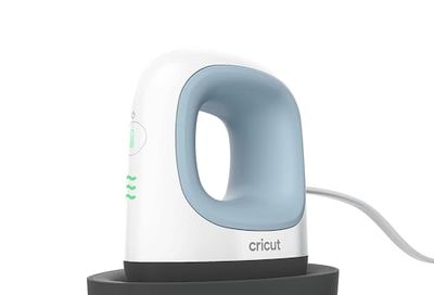 Cricut EasyPress Mini Heat Press - for Pressing Small Objects Like Shoes, Stuffed Animals, Hats & More - 3 Heat Settings & Precision Tip - Ceramic-Coated Heat Plate - Compact & Lightweight - Zen Blue