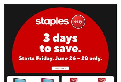 Staples Flyer June 26 to July 2
