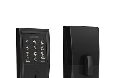 Schlage Encode Smart Wi-Fi Deadbolt Lock with Touchscreen Keypad, Keyless Front Door Entry, App Control, Alexa, Google Home and Airbnb Compatible, Matte Black, BE489WB CEN 622