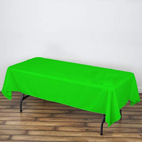 AK TRADING 100% polyester Rectangular Tablecloth 60" X 126", Apple Green, 1 count 1 Countapple Green
