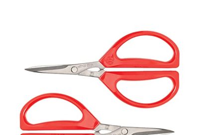 Joyce Chen Original Unlimited Kitchen Scissors All Purpose Kitchen Shears with Comfortable Handles, Red, 2 Pack