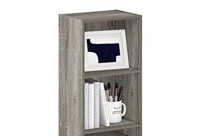 Furinno LUDER Book Shelf, 3-Cube Bookshelf, Bookcase, 9.3 x 12 x 31.5, for Living Room, Bedroom, Home Office, French Oak