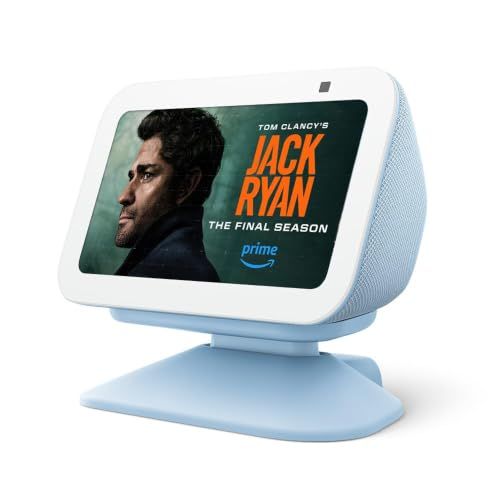 Amazon Echo Show 5 (newest model) with Adjustable Stand with USB-C Charging Port, Designed for Alexa+, Cloud Blue