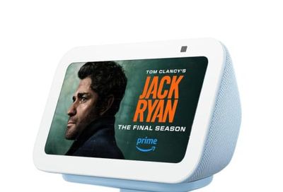 Amazon Echo Show 5 (newest model) with Adjustable Stand with USB-C Charging Port, Designed for Alexa+, Cloud Blue