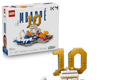 LEGO Editions Kylian Mbappé – Soccer Highlights Collectible Soccer Gift with Plaque - Kids Bedroom or Shelf Decor $30.26 (lowest)