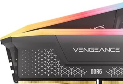 CORSAIR Vengeance RGB RS DDR5 RAM 16GB (2x8GB) Up to 6000MHz CL36-44-44-96 1.35V AMD EXPO Intel XMP Computer Desktop Memory $319.99 (lowest)