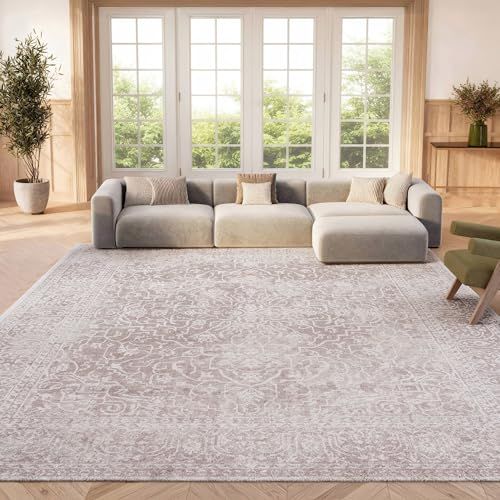 SAFAVIEH Reflection Collection 6' x 9' Beige/Cream RFT670A Vintage Distressed Area Rug