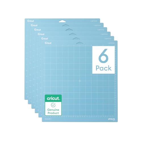 Cricut LightGrip Mat Pack (6 Count, 12in x 12in) - for Explore & Maker Machines - Ideal for Standard Paper, Light cardstock & More