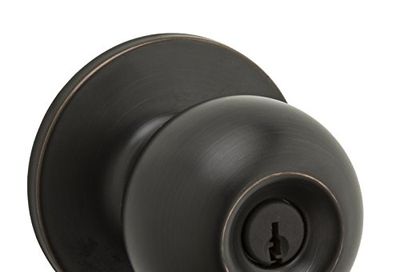 Weiser Regina Venetian Bronze Entry Door Knob, Locking Door Knob 2 Keys, Exterior Door Knob, Front Door Knob