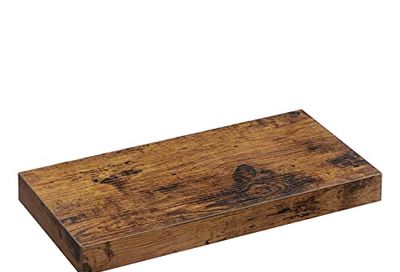 VASAGLE Floating Shelves, Wall Shelf 15.7 inch, Hanging Shelves Wall Mounted, Rustic Brown ULWS24BX