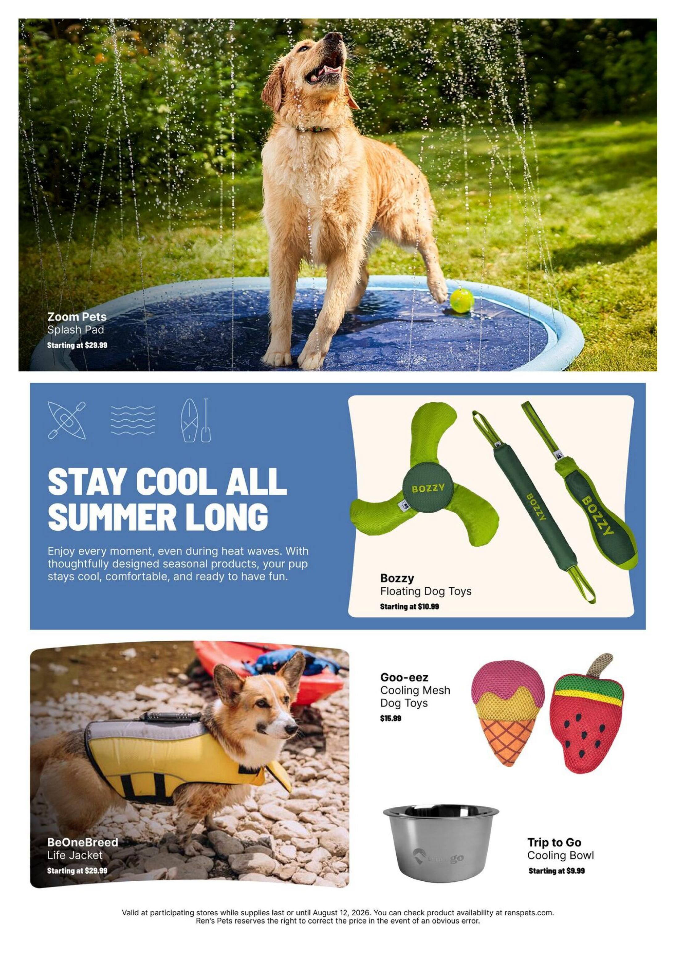 Ren's Pets Flyer June 30 to August 12
