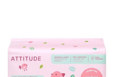 ATTITUDE Eco-Conscious Disposable Diapers, EWG Verified, Size 1/Newborn (< 9 lbs), Ultra Absorbent for Baby, Vegan & Plant-Based, 28 Count