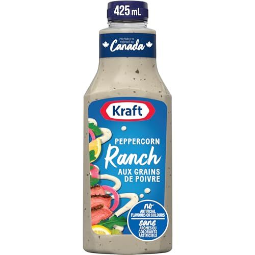 Kraft Peppercorn Ranch Salad Dressing, 425 ml Bottle (Pack of 10) $24.90