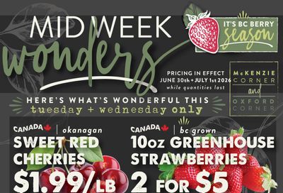 The Root Cellar Mid-Week Flyer June 30 and July 1