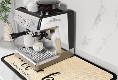 DK177 Coffee Mat Coffee Bar Mat Hide Stain Absorbent Drying Mat with Waterproof Rubber Backing Fit Under Coffee Maker Coffee Machine Coffee Pot Espresso Machine Coffee Bar Accessories-19"x12"