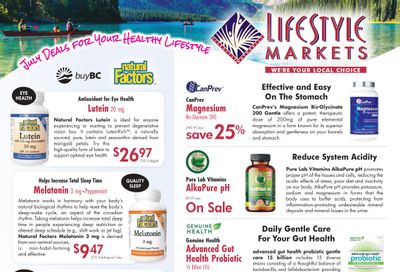 Lifestyle Markets Flyer June 25 to July 26