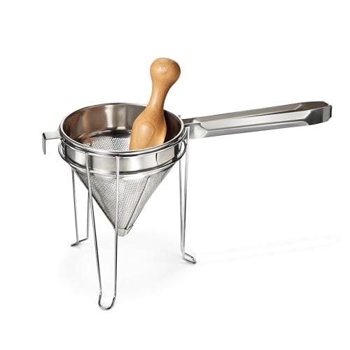 Weston Stainless Steel Cone and Pestle Set (83-3030-W), 2 Quart Capacity, Dishwasher Safe, 1.9-Liter, Silver Weston Stainless Steel Cone and Pestle Set (83-3030-W), 2 Quart Capacity, Dishwasher Safe, 1.9-Liter, Silver