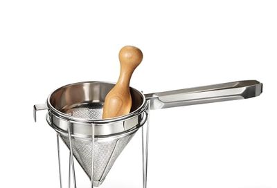 Weston Stainless Steel Cone and Pestle Set (83-3030-W), 2 Quart Capacity, Dishwasher Safe, 1.9-Liter, Silver