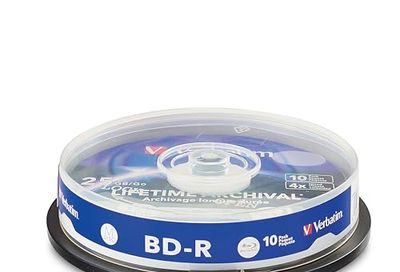 Verbatim M DISC BD-R 25GB 4X Lifetime Archival White Inkjet Hub Printable Blank Blu-Ray Recordable Media – 10pk Spindle