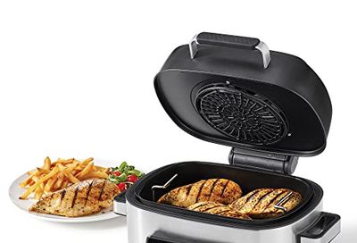Starfrit 7-in-1 Indoor Air Fryer Grill - 6L Cooking Capacity - Air Fryer Basket & Cast Aluminum Grill Plate - 1660W