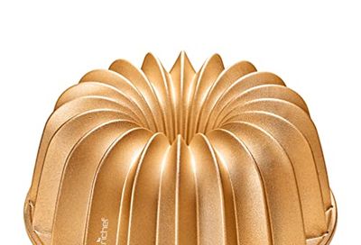 NutriChef Bundt Cake Pan - Die Cast Fluted Aluminum Cake Mold, Nonstick for Easy Release and Even Bake, Durable Design, Ideal for Desserts and Casseroles