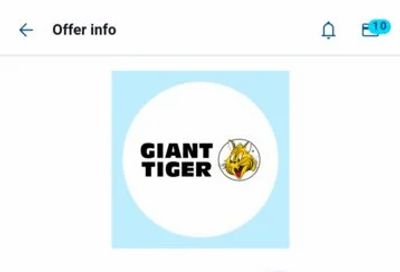 Giant Tiger: 400 blue rewards rebate ($2.66) on $50+ spend