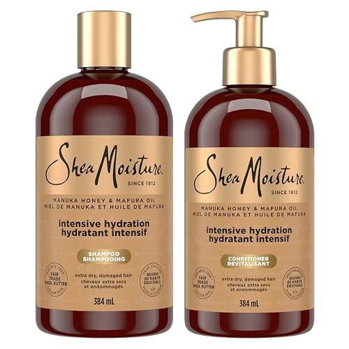 Shea Moisture Manuka Honey and Mafura Oil Shampoo and Conditioner For Extra Dry, Damaged Hair Formulated Without Sulfates, Silicones, Parabens, Phthalates, Mineral Oil or Petrolatum, 384ml (2-Pack) $20.87 (lowest)