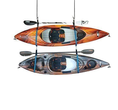 Pelican Double Kayak Storage Strap System - For Indoor and Outdoor Kayak & SUP Paddle Board Hangers - Comes with paddle clip - PS1954 Pelican Double Kayak Storage Strap System - For Indoor and Outdoor Kayak & SUP Paddle Board Hangers - Comes with paddle clip - PS1954